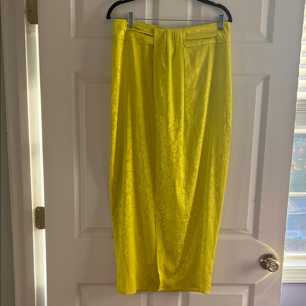 New York & Company Satin Midi Skirt